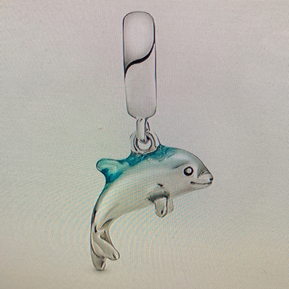 Pandora Silver and Blue Dolphin Charm